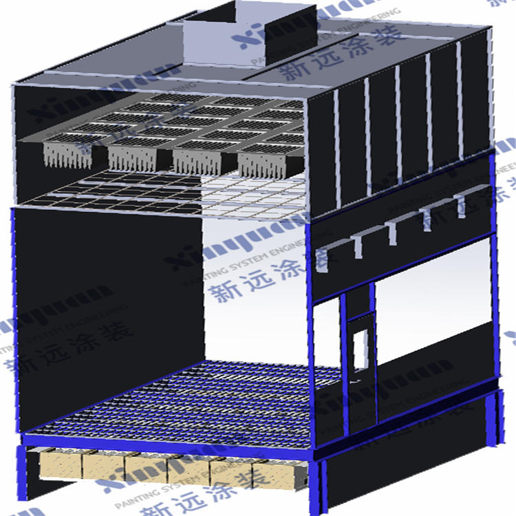 干式喷漆房,纸盒过滤喷漆室设备,干式喷房,干式喷漆室设备,环保喷房,喷漆室达标排放